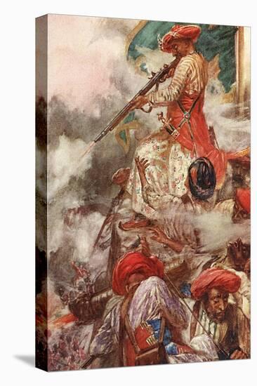 Tipu Defends Mysore, 1799-A.d. Mccormick-Stretched Canvas