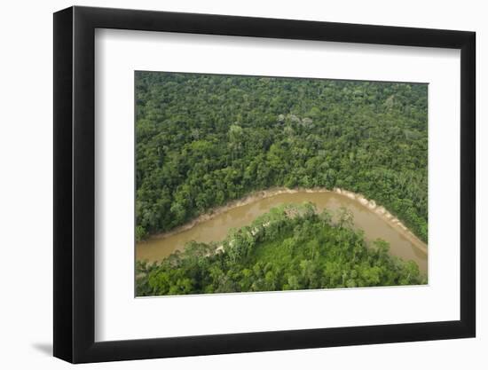 Tiputini River and Rainforest, Yasuni NP, Amazon Rainforest, Ecuador-Pete Oxford-Framed Photographic Print