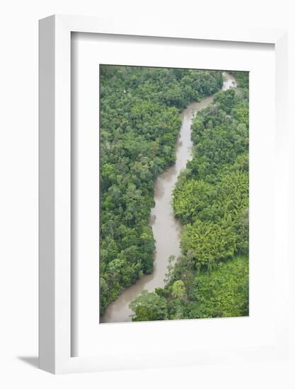 Tiputini River and Rainforest, Yasuni NP, Amazon Rainforest, Ecuador-Pete Oxford-Framed Photographic Print