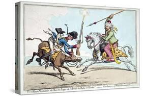 Tirailleur Francais Et Chevau Leger De L'Armee Du Pacha De Rhodes-James Gillray-Stretched Canvas