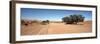 Tire Tracks in an Arid Landscape, Sossusvlei, Namib Desert, Namibia-null-Framed Photographic Print