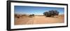 Tire Tracks in an Arid Landscape, Sossusvlei, Namib Desert, Namibia-null-Framed Photographic Print