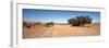 Tire Tracks in an Arid Landscape, Sossusvlei, Namib Desert, Namibia-null-Framed Photographic Print