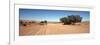 Tire Tracks in an Arid Landscape, Sossusvlei, Namib Desert, Namibia-null-Framed Photographic Print