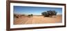 Tire Tracks in an Arid Landscape, Sossusvlei, Namib Desert, Namibia-null-Framed Photographic Print