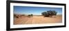 Tire Tracks in an Arid Landscape, Sossusvlei, Namib Desert, Namibia-null-Framed Photographic Print