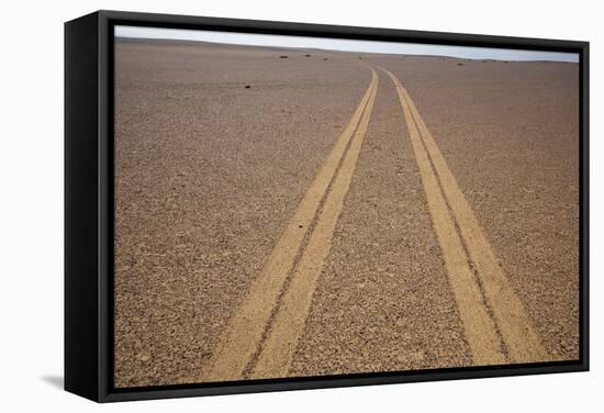 Tire Tracks on the Skeleton Coast-Paul Souders-Framed Stretched Canvas