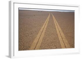 Tire Tracks on the Skeleton Coast-Paul Souders-Framed Photographic Print