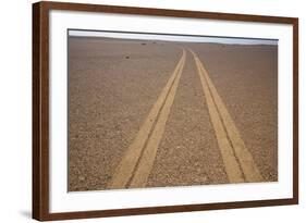 Tire Tracks on the Skeleton Coast-Paul Souders-Framed Photographic Print