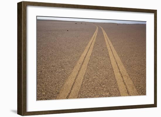 Tire Tracks on the Skeleton Coast-Paul Souders-Framed Photographic Print