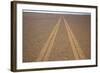 Tire Tracks on the Skeleton Coast-Paul Souders-Framed Photographic Print