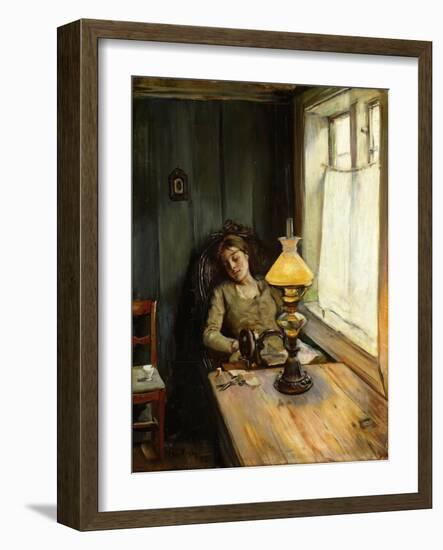 Tired-Christian Krohg-Framed Giclee Print