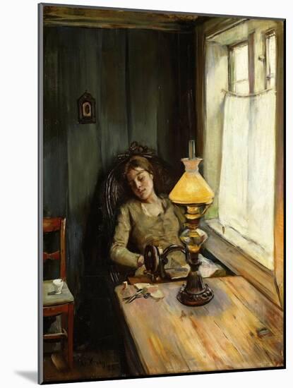 Tired-Christian Krohg-Mounted Giclee Print