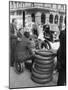 Tires for Sale in Black Market-Alfred Eisenstaedt-Mounted Photographic Print