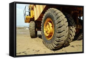 Tires on Construction Vehicle-Chris Henderson-Framed Stretched Canvas