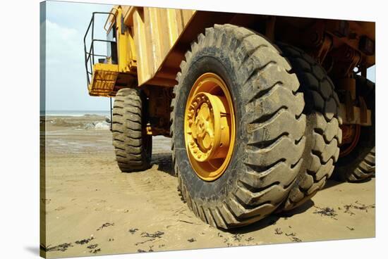 Tires on Construction Vehicle-Chris Henderson-Stretched Canvas