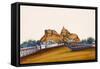 Tiruchirapalli Rock Fort City in the State of Tamil Nadu, from Thanjavur, India-null-Framed Stretched Canvas