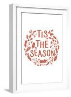 Tis the Season (White)-Lantern Press-Framed Art Print