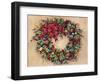 Tis The Season Wreath-Barbara Mock-Framed Giclee Print