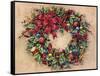 Tis The Season Wreath-Barbara Mock-Framed Stretched Canvas