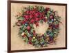 Tis The Season Wreath-Barbara Mock-Framed Giclee Print