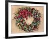 Tis The Season Wreath-Barbara Mock-Framed Premium Giclee Print