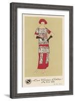 Tissus Dress by Agb-null-Framed Art Print