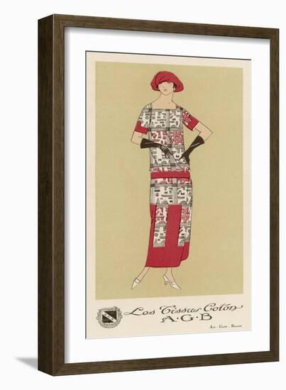 Tissus Dress by Agb-null-Framed Art Print