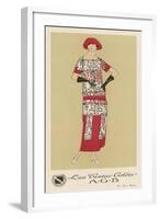 Tissus Dress by Agb-null-Framed Art Print