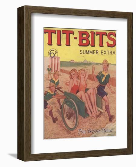 Tit-bits, Boy Scouts Holiday Beaches Magazine, UK, 1930-null-Framed Giclee Print