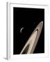 Titan's Lakes And Saturn's Rings-David Parker-Framed Premium Photographic Print