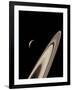 Titan's Lakes And Saturn's Rings-David Parker-Framed Photographic Print