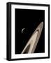 Titan's Lakes And Saturn's Rings-David Parker-Framed Photographic Print