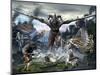 Titan Trying to Defeat a Legion of Magical and Powerful Creatures-Stocktrek Images-Mounted Art Print