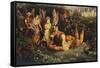 Titania and Bottom, from a Midsummer Night's Dream-John Anster Fitzgerald-Framed Stretched Canvas