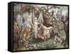 Titania and Bottom from William Shakespeare's 'A Midsummer-Night's Dream'-John Anster Fitzgerald-Framed Stretched Canvas