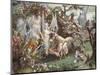 Titania and Bottom from William Shakespeare's 'A Midsummer-Night's Dream'-John Anster Fitzgerald-Mounted Giclee Print