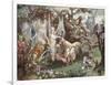 Titania and Bottom from William Shakespeare's 'A Midsummer-Night's Dream'-John Anster Fitzgerald-Framed Giclee Print