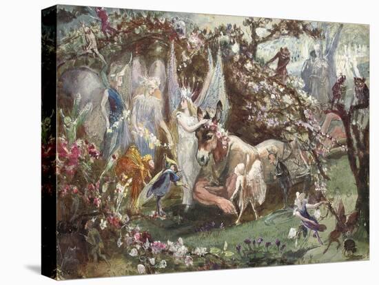 Titania and Bottom from William Shakespeare's 'A Midsummer-Night's Dream'-John Anster Fitzgerald-Stretched Canvas