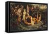 Titania and Bottom: Scene from a Midsummer-Night's Dream-John Anster Fitzgerald-Framed Stretched Canvas