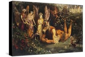 Titania and Bottom: Scene from a Midsummer-Night's Dream-John Anster Fitzgerald-Stretched Canvas