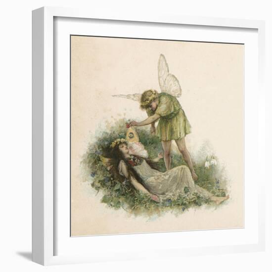 Titania and Oberon from Midsummer Night's Dream-Walter Stanley Paget-Framed Giclee Print