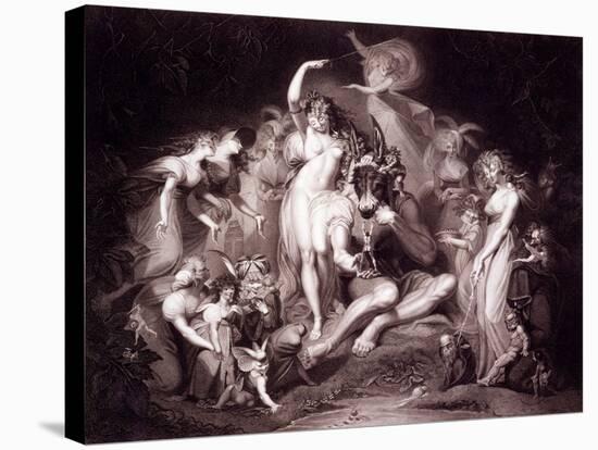 Titania, Bottom and the Fairies, Act 4, Scene 1 of a Midsummer Night's Dream, from 'shakespeare'…-Henry Fuseli-Stretched Canvas