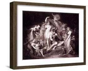 Titania, Bottom and the Fairies, Act 4, Scene 1 of a Midsummer Night's Dream, from 'shakespeare'…-Henry Fuseli-Framed Giclee Print