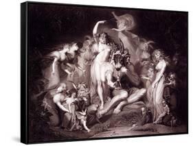 Titania, Bottom and the Fairies, Act 4, Scene 1 of a Midsummer Night's Dream, from 'shakespeare'…-Henry Fuseli-Framed Stretched Canvas