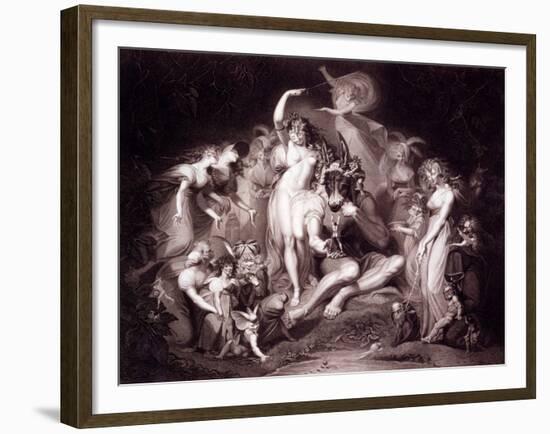 Titania, Bottom and the Fairies, Act 4, Scene 1 of a Midsummer Night's Dream, from 'shakespeare'…-Henry Fuseli-Framed Giclee Print