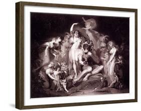 Titania, Bottom and the Fairies, Act 4, Scene 1 of a Midsummer Night's Dream, from 'shakespeare'…-Henry Fuseli-Framed Giclee Print