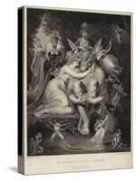 Titania Kissing Bottom in a Midsummer Night's Dream-Henry Fuseli-Stretched Canvas