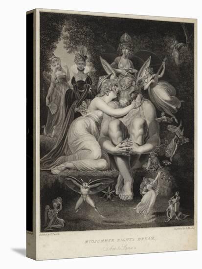 Titania Kissing Bottom in a Midsummer Night's Dream-Henry Fuseli-Stretched Canvas