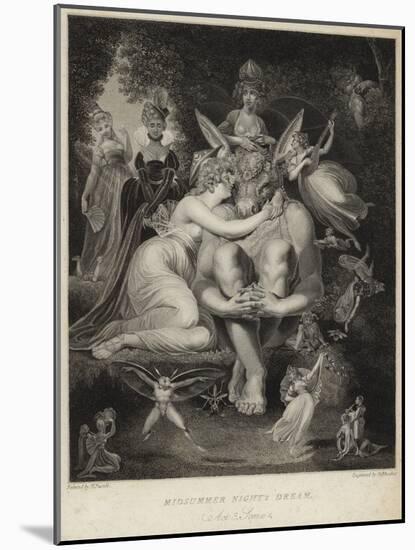 Titania Kissing Bottom in a Midsummer Night's Dream-Henry Fuseli-Mounted Giclee Print